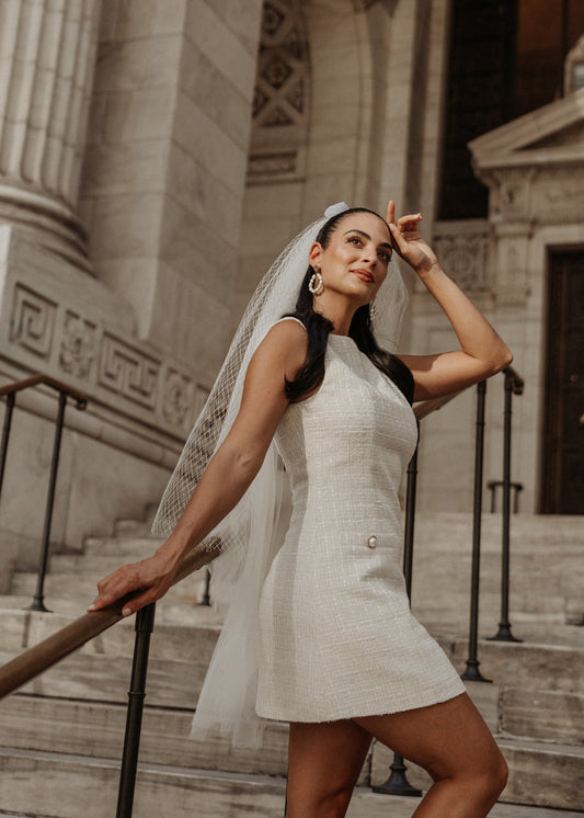 Classic Dress in Pearl White