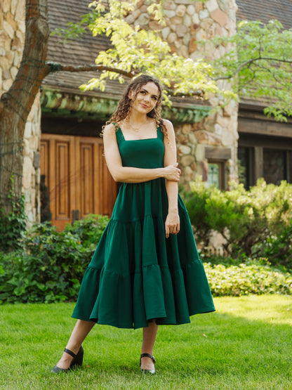 Madonna Dress in Evergreen