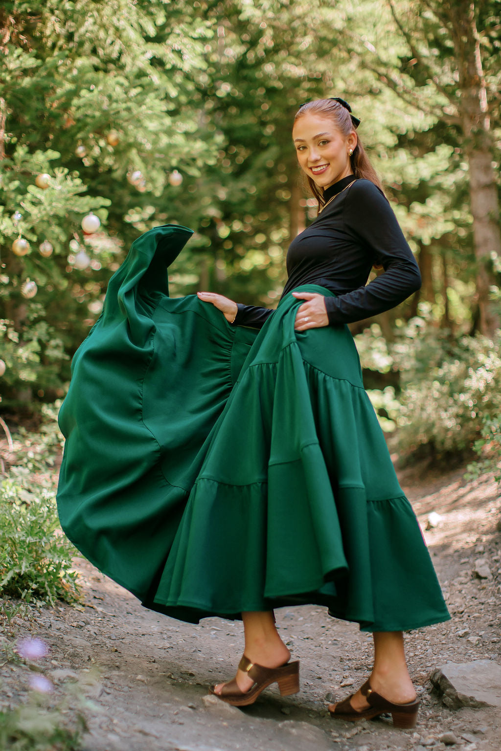 **PRE-ORDER** The Madonna Skirt in Evergreen