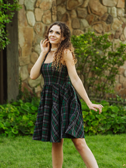 Leading Lady Dress in Homeland Plaid