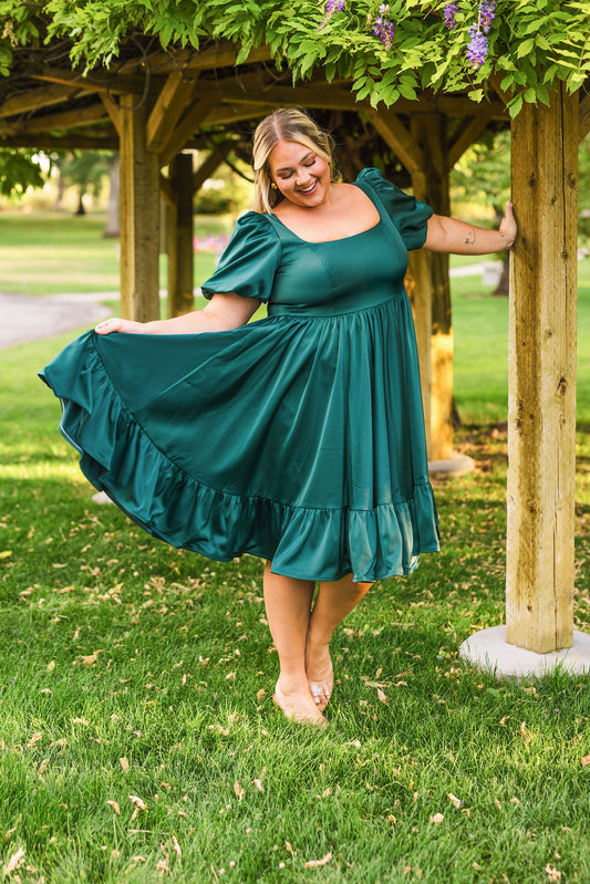 Novella Dress in Tourmaline Teal