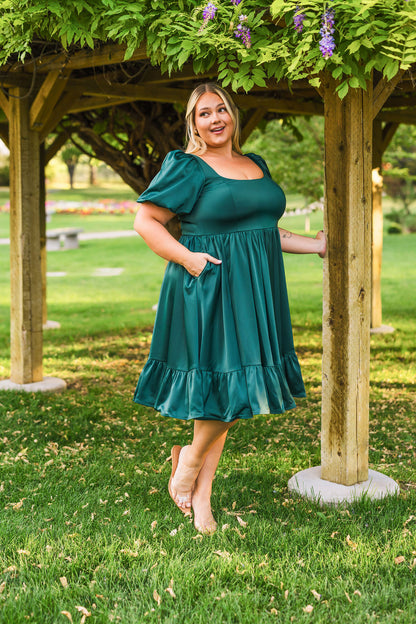 Novella Dress in Tourmaline Teal