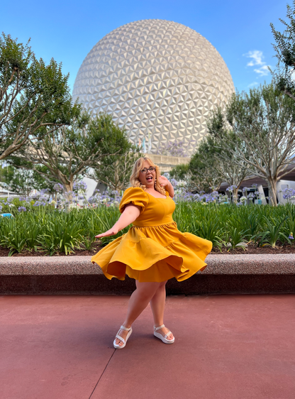 Princess Puff Dress in Golden Afternoon