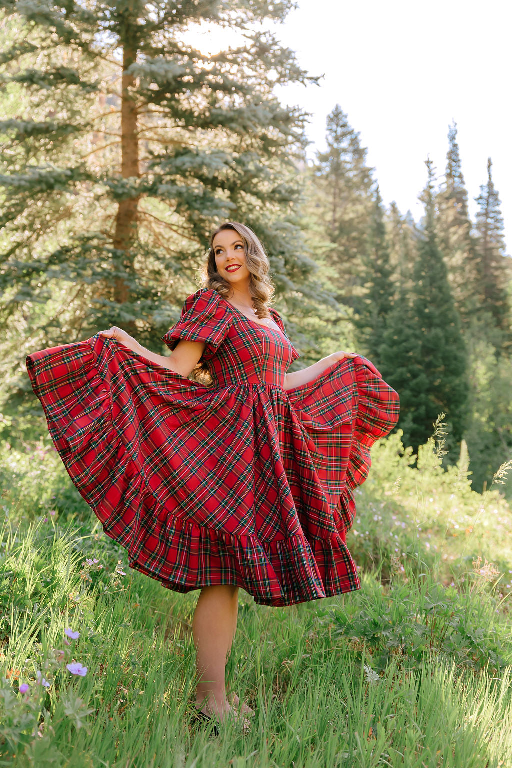 **PRE-ORDER** The Novella Dress in Holiday Plaid