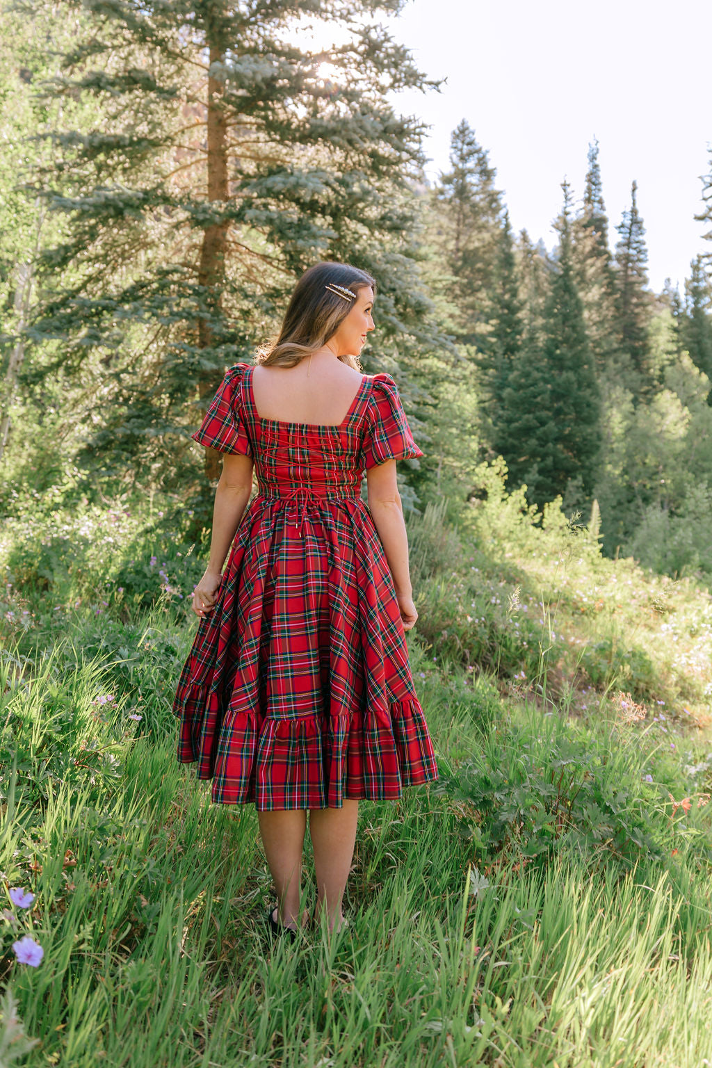 The Novella Dress in Red Plaid