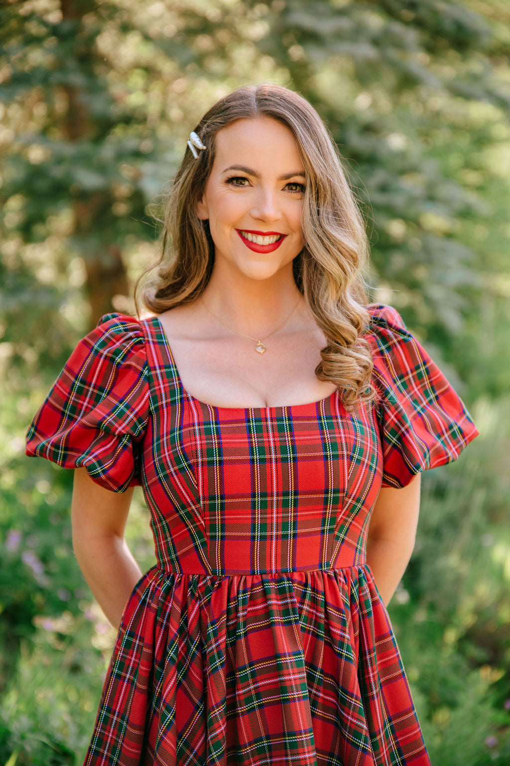 **PRE-ORDER** The Novella Dress in Holiday Plaid