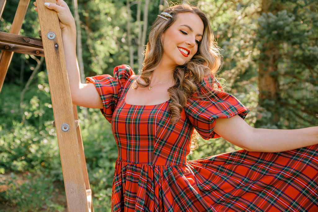 The Novella Dress in Red Plaid