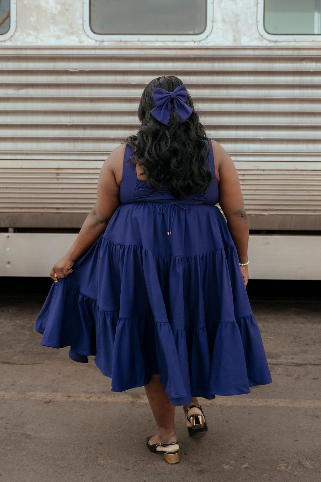 Madonna Dress in Transatlantic Navy