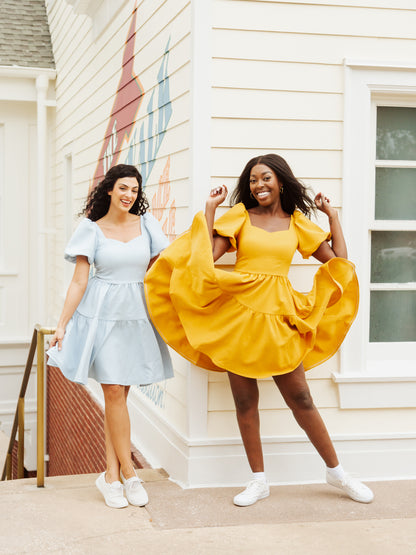 Princess Puff Dress in Golden Afternoon