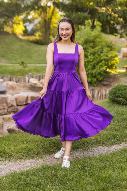 Madonna Dress in Amethyst Purple