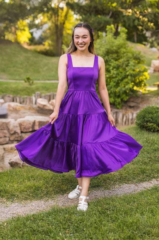Madonna Dress in Amethyst Purple