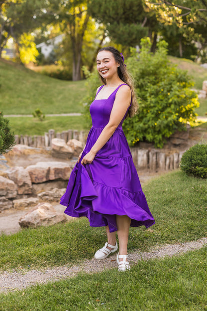 Madonna Dress in Amethyst Purple