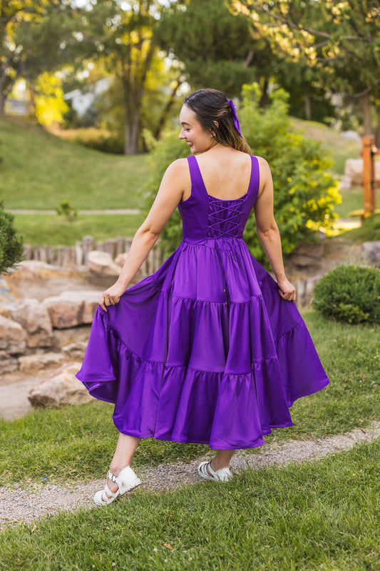 Madonna Dress in Amethyst Purple