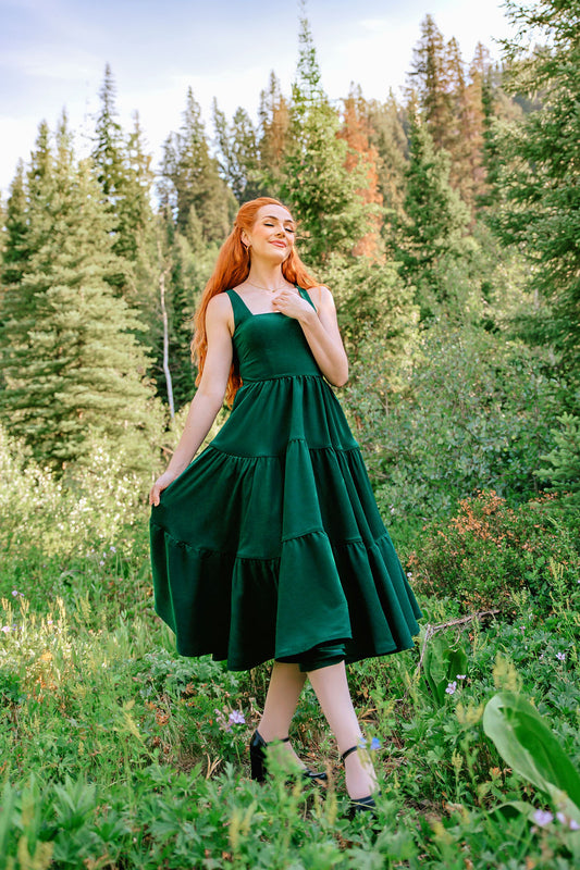 Madonna Dress in Evergreen