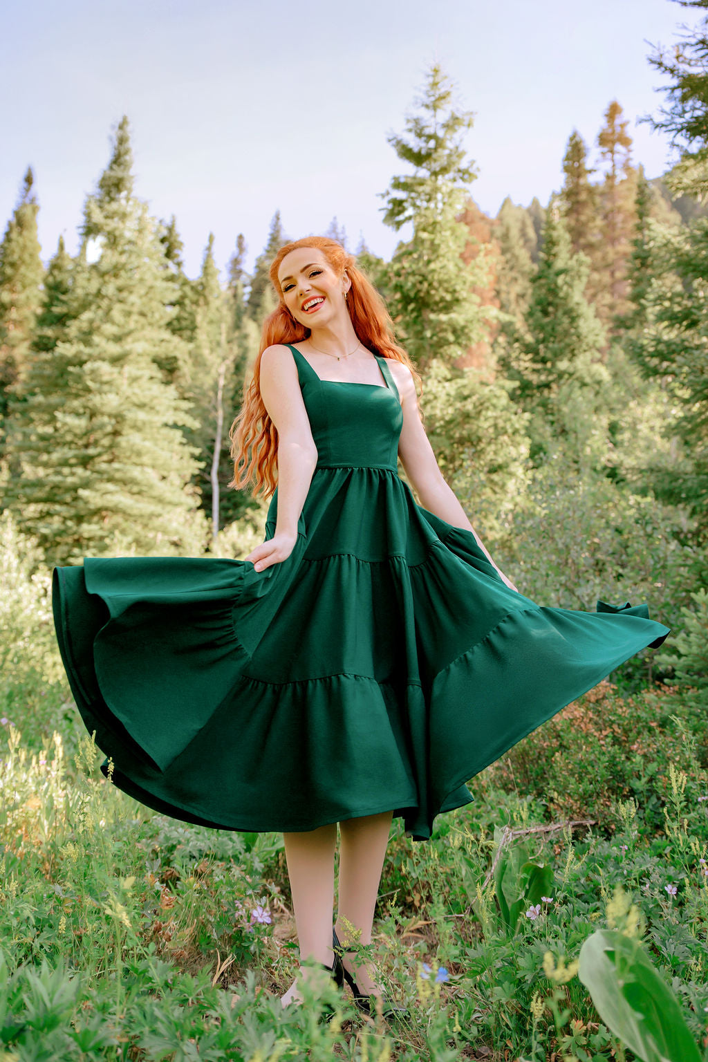 **PRE-ORDER** The Madonna Dress in Evergreen