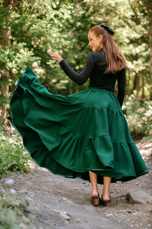 Madonna Skirt in Evergreen