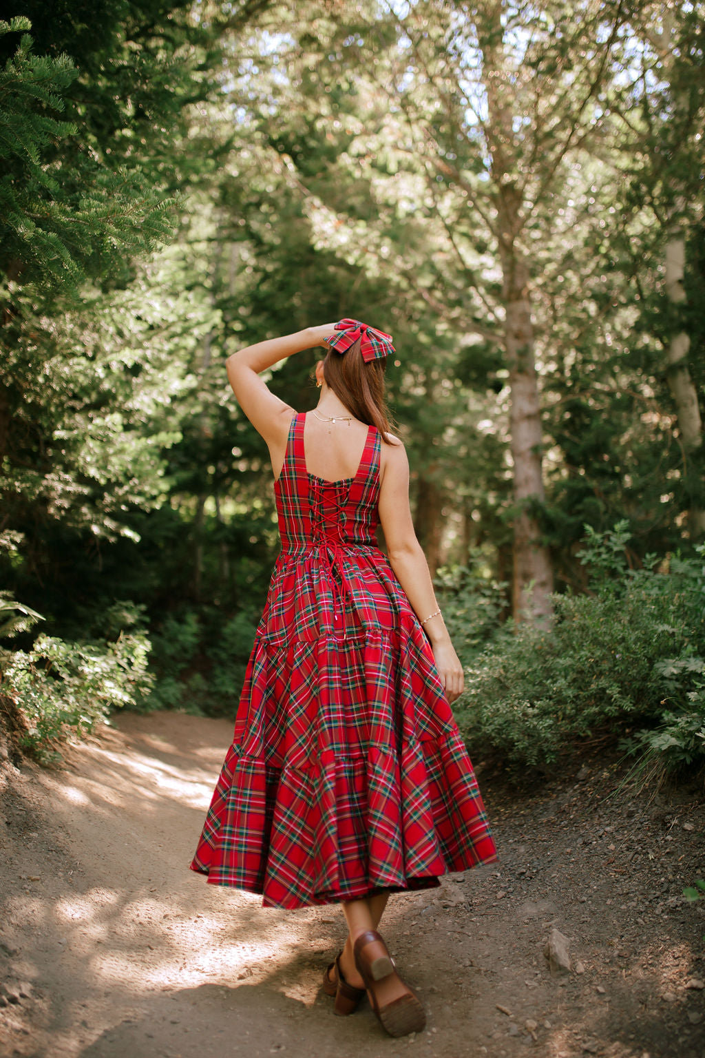 **PRE-ORDER - Delivery after Christmas** The Madonna Dress in Holiday Plaid