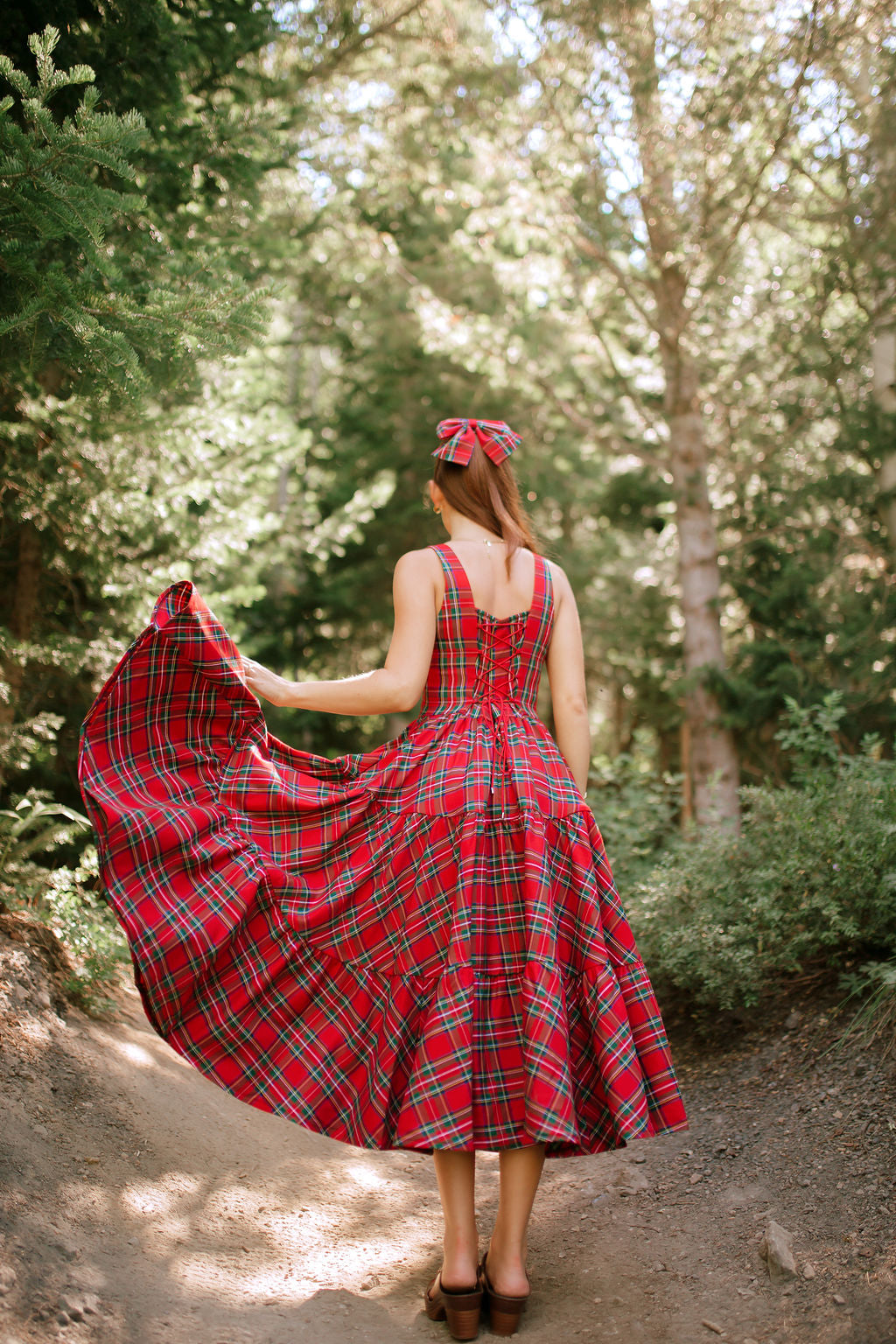 **PRE-ORDER - Delivery after Christmas** The Madonna Dress in Holiday Plaid