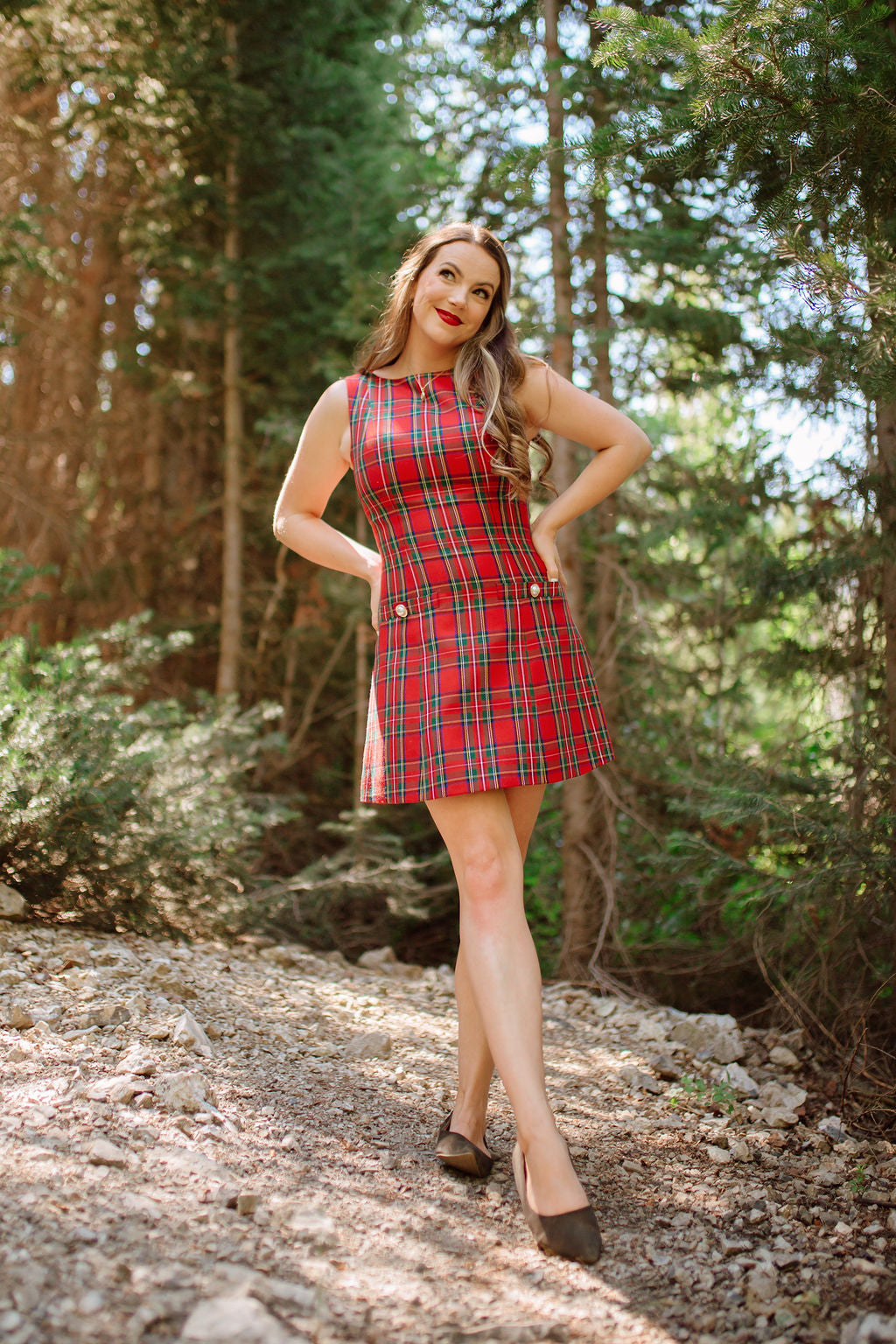 Classic Dress in Red Plaid