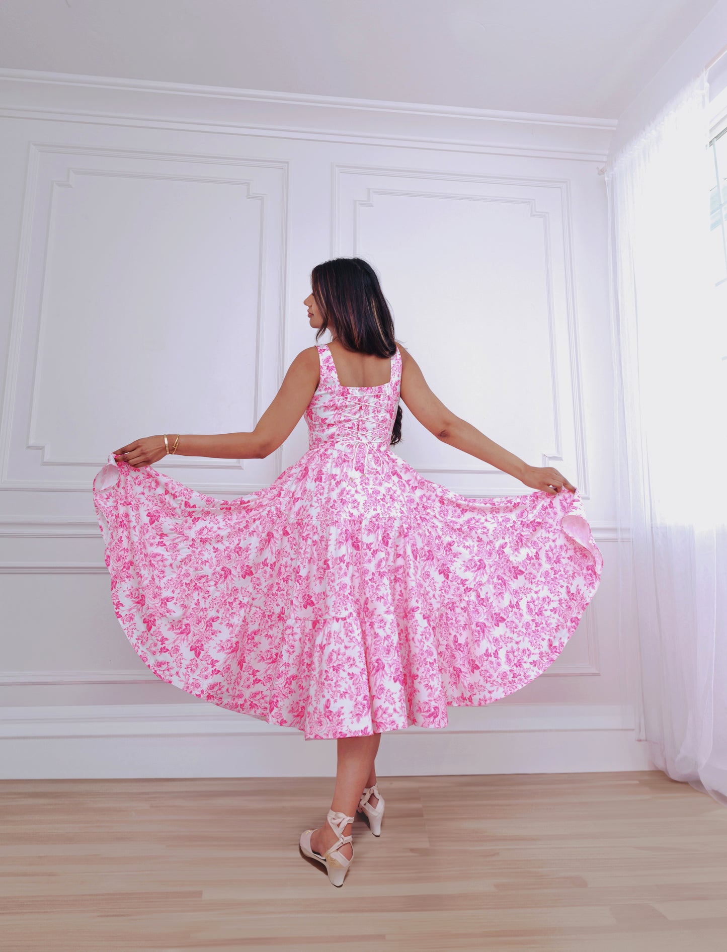 Madonna Dress in Countryside Pink