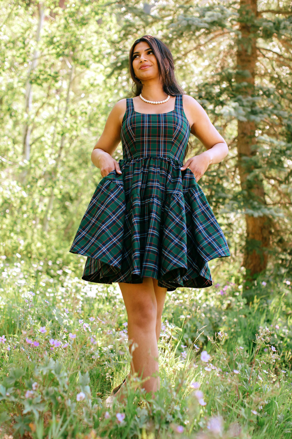 Leading Lady Dress in Homeland Plaid