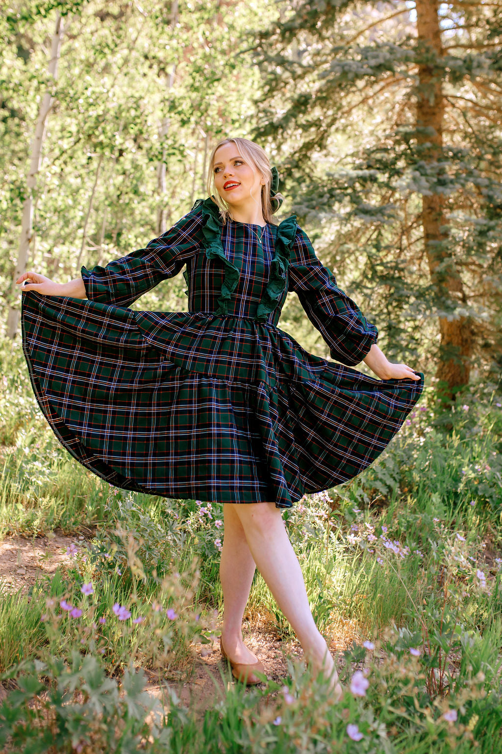 Beth Dress in Homeland Plaid | Whimsically Feminine Timeless Twirly-Worthy Dresses & Hair Bows | ChelseaReece.com Beth Dress in Homeland Plaid | Whimsically Feminine Timeless Twirly-Worthy Dresses & Hair Bows | ChelseaReece.com