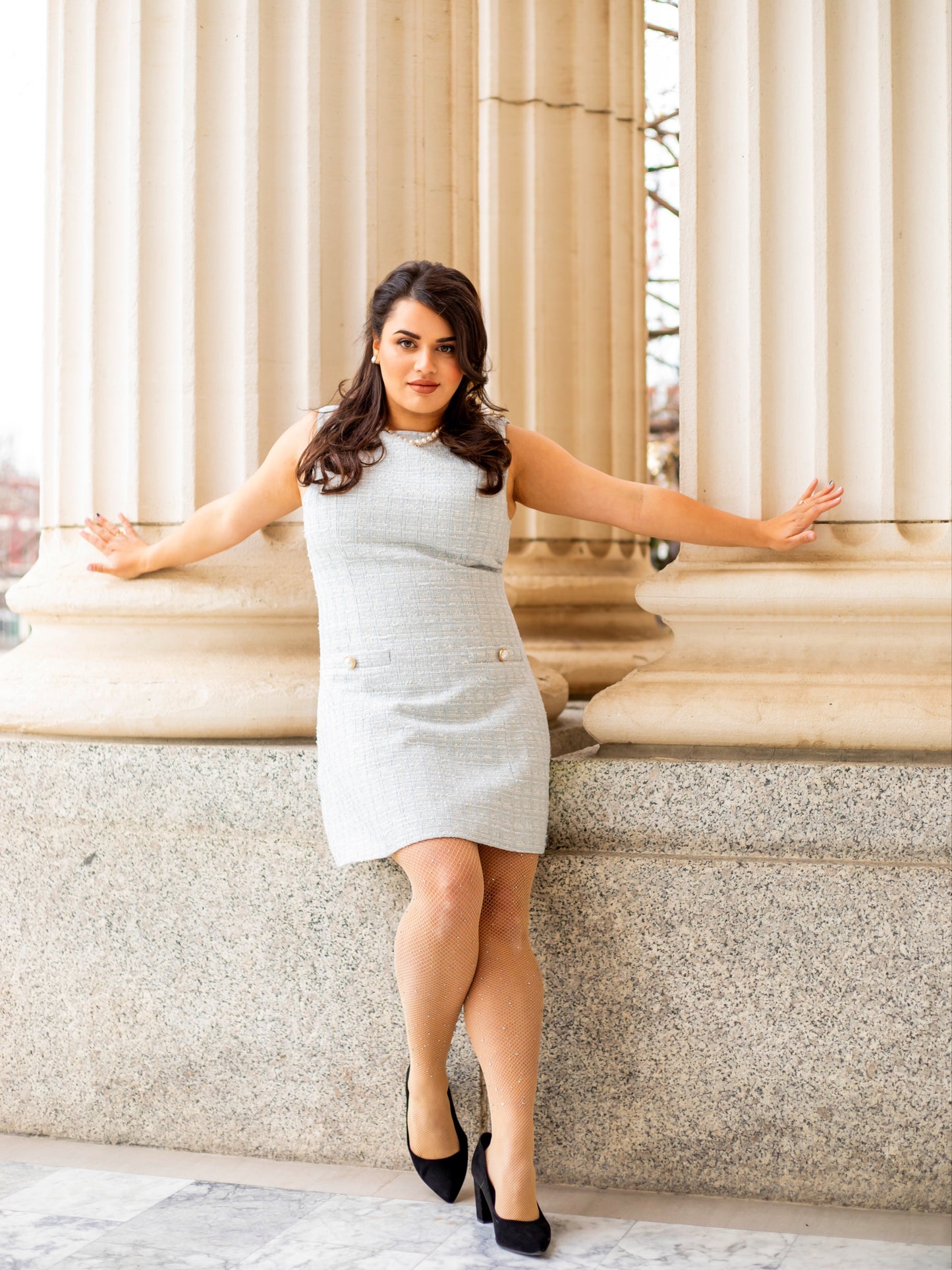 Classic Dress in Blush Pink