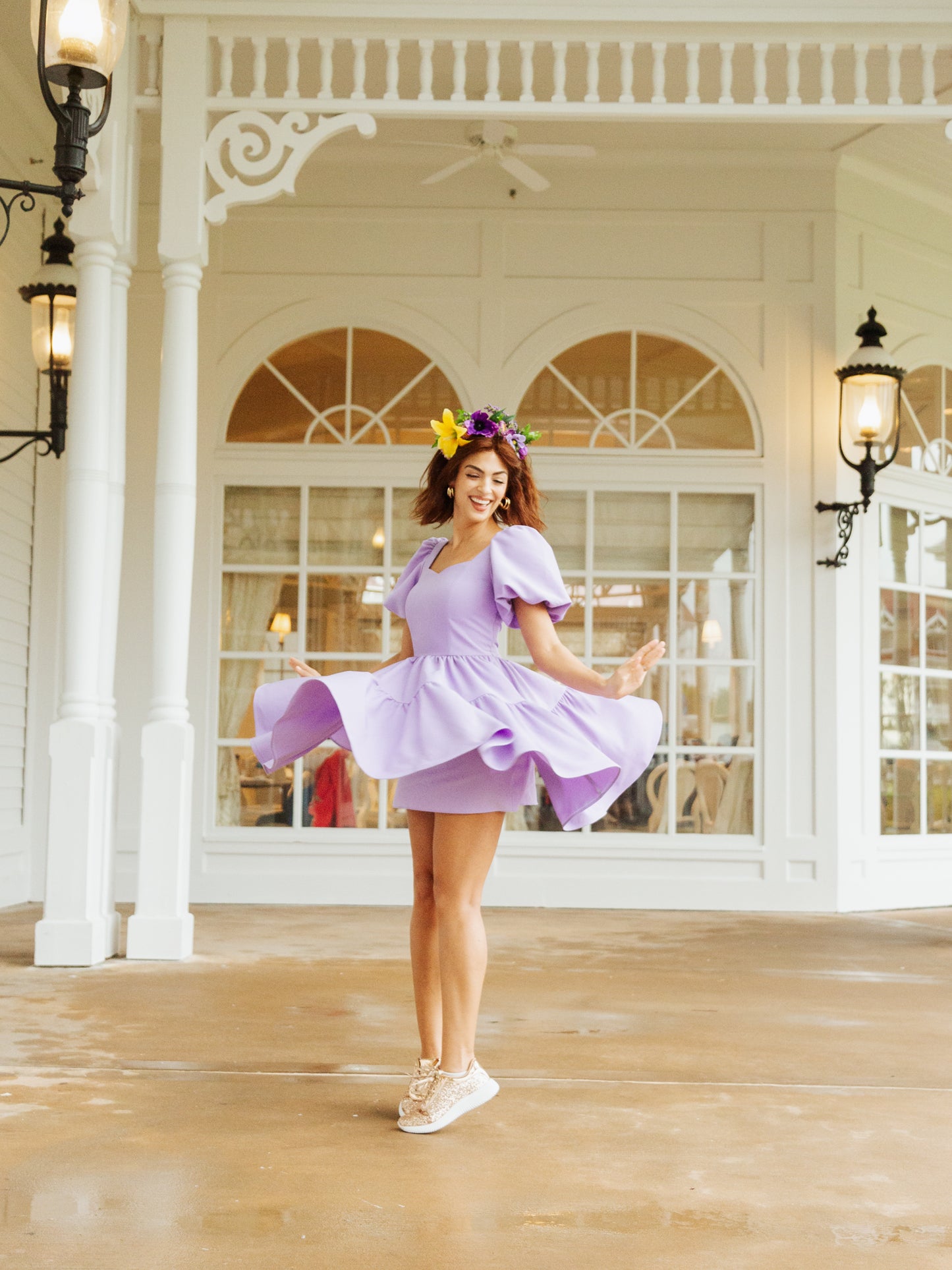 Princess Puff Dress in Palace Purple