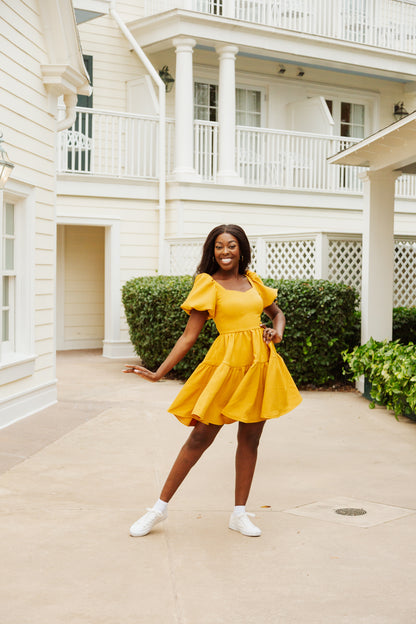 Princess Puff Dress in Golden Afternoon