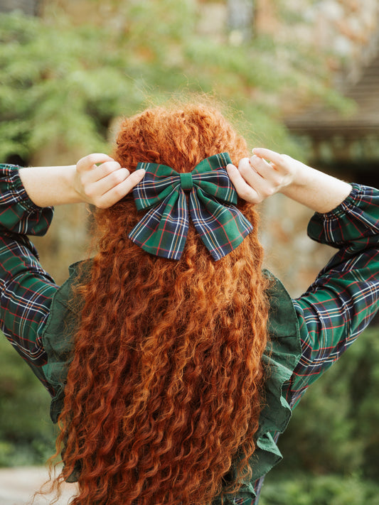 Hair Bow in Homeland Plaid