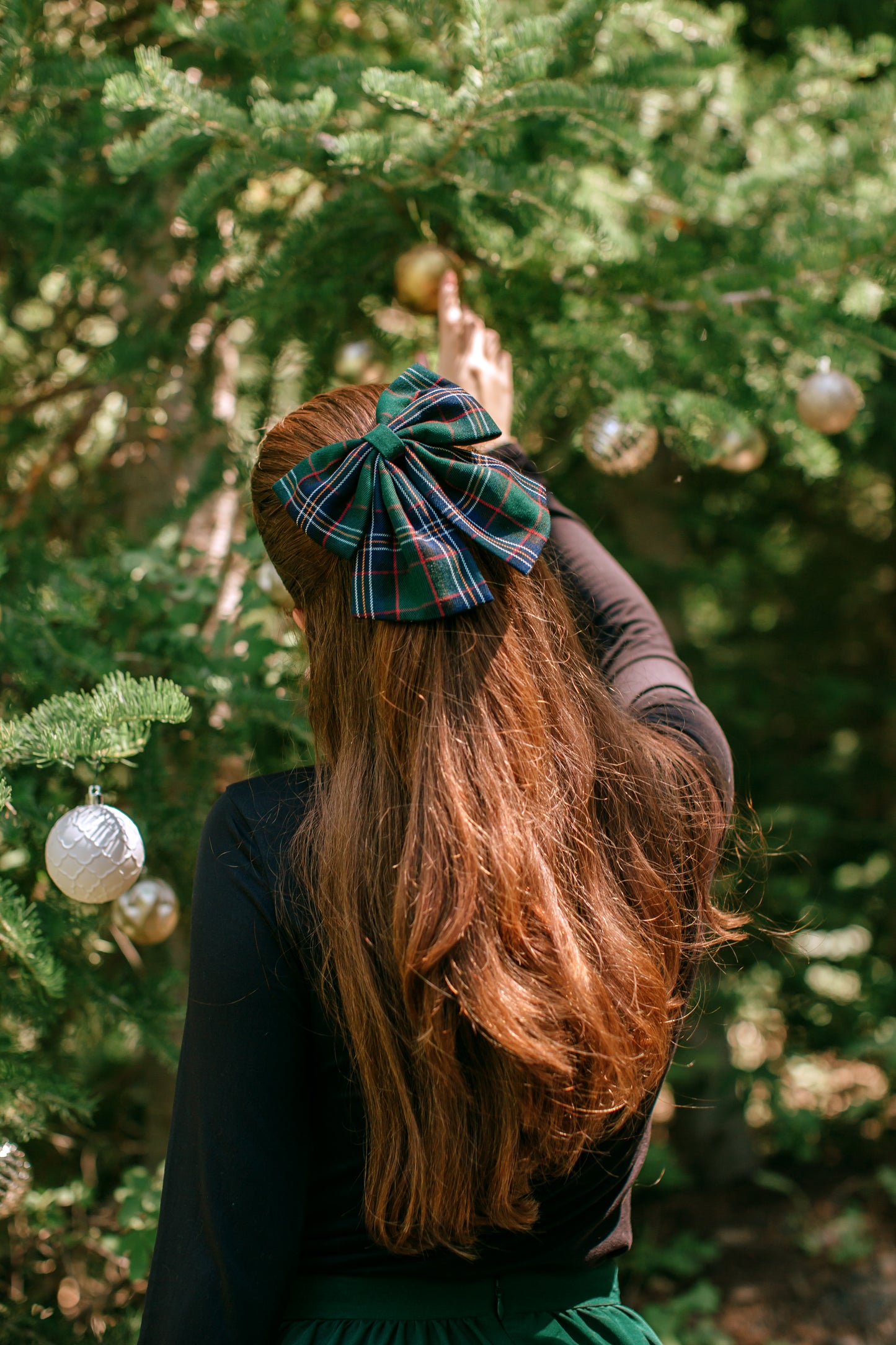 Hair Bow in Homeland Plaid