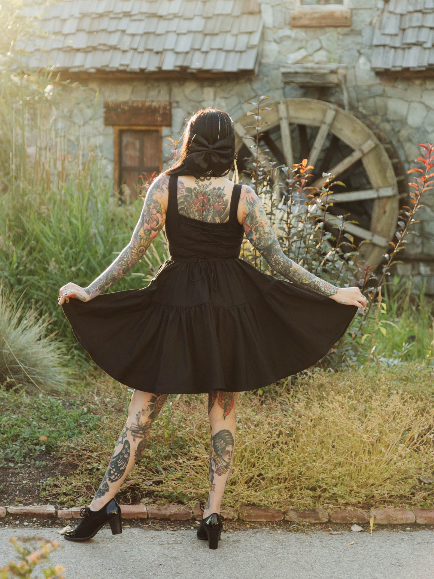 Hair Bow in Odile Black