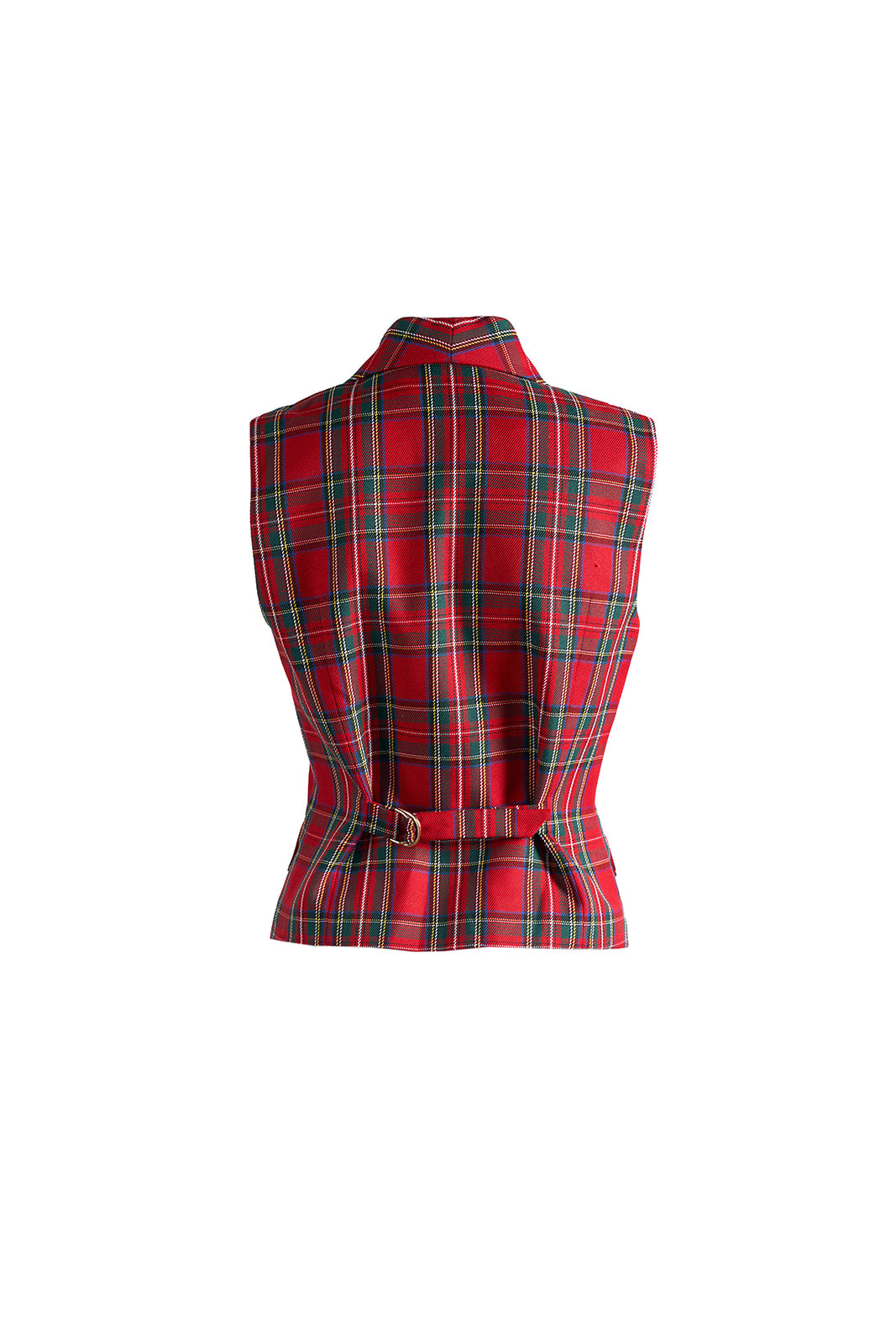 Vest in Holiday Plaid