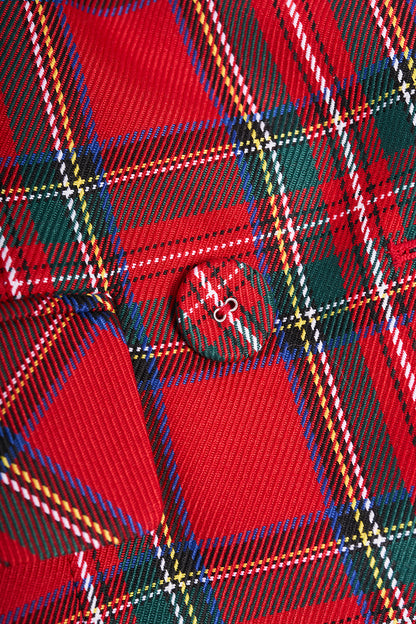 Vest in Holiday Plaid