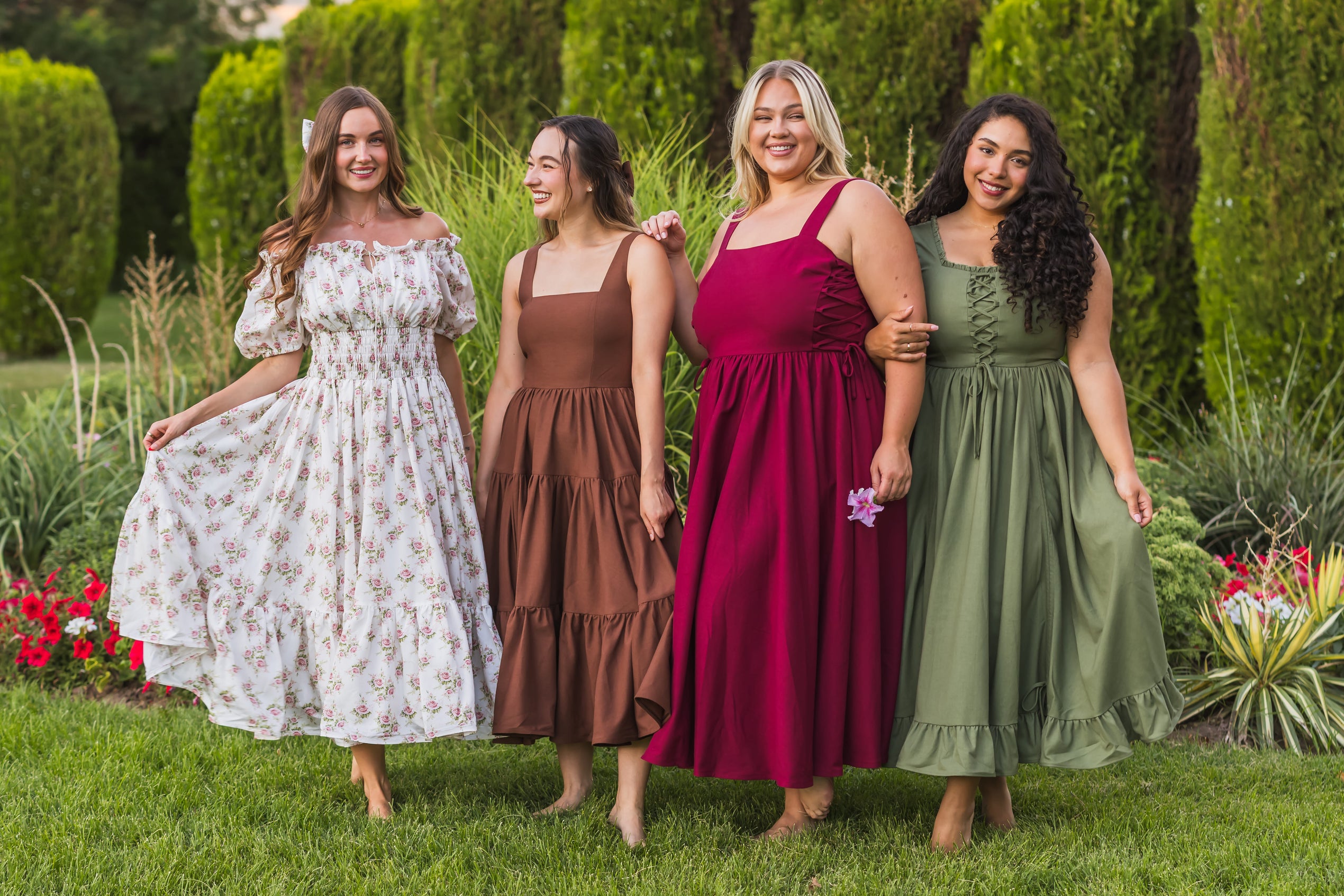 Twirl through meadows and markets in dresses that blend storybook whimsy with everyday ease.