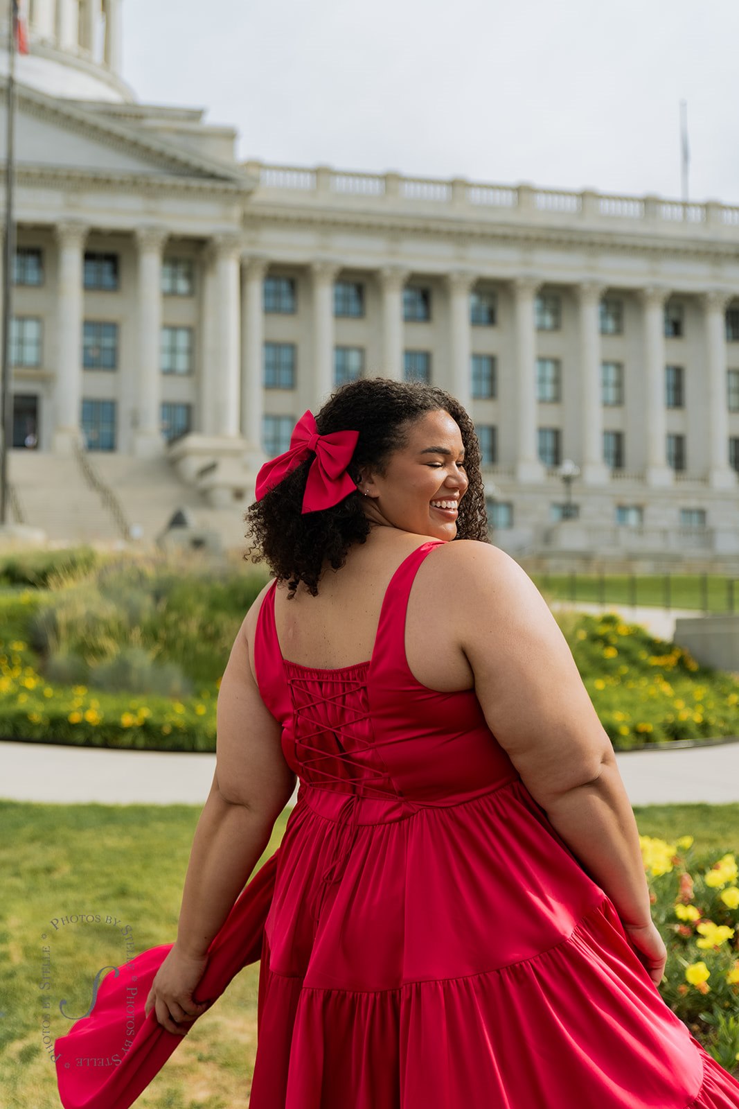 Madonna Dress in Ruby Red