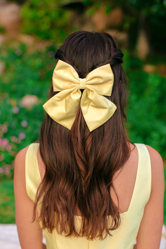 Hair Bow in Buttercup Yellow