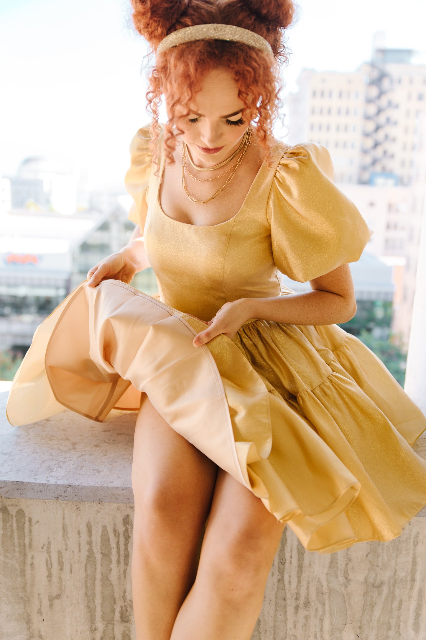 Princess Puff Dress - Deluxe - in Gold