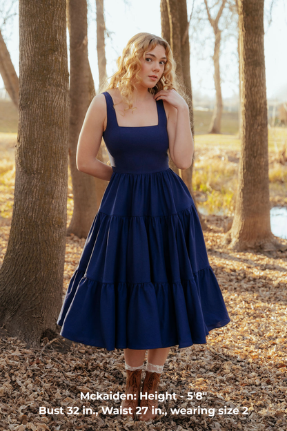 Madonna Dress in Transatlantic Navy