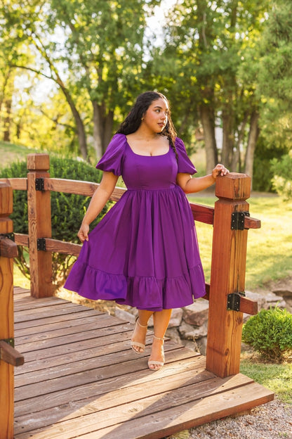 Novella Dress in Amethyst Purple
