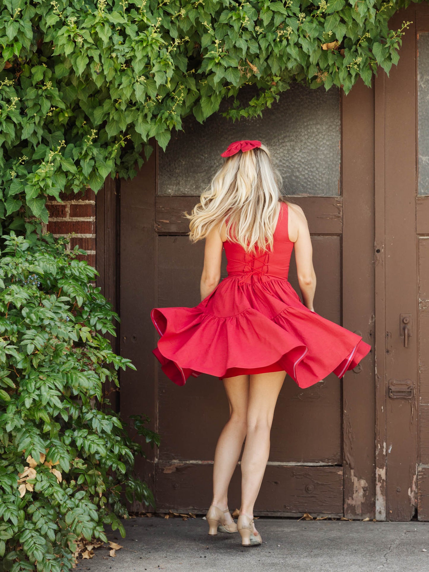 Journey dress in Poppy Red