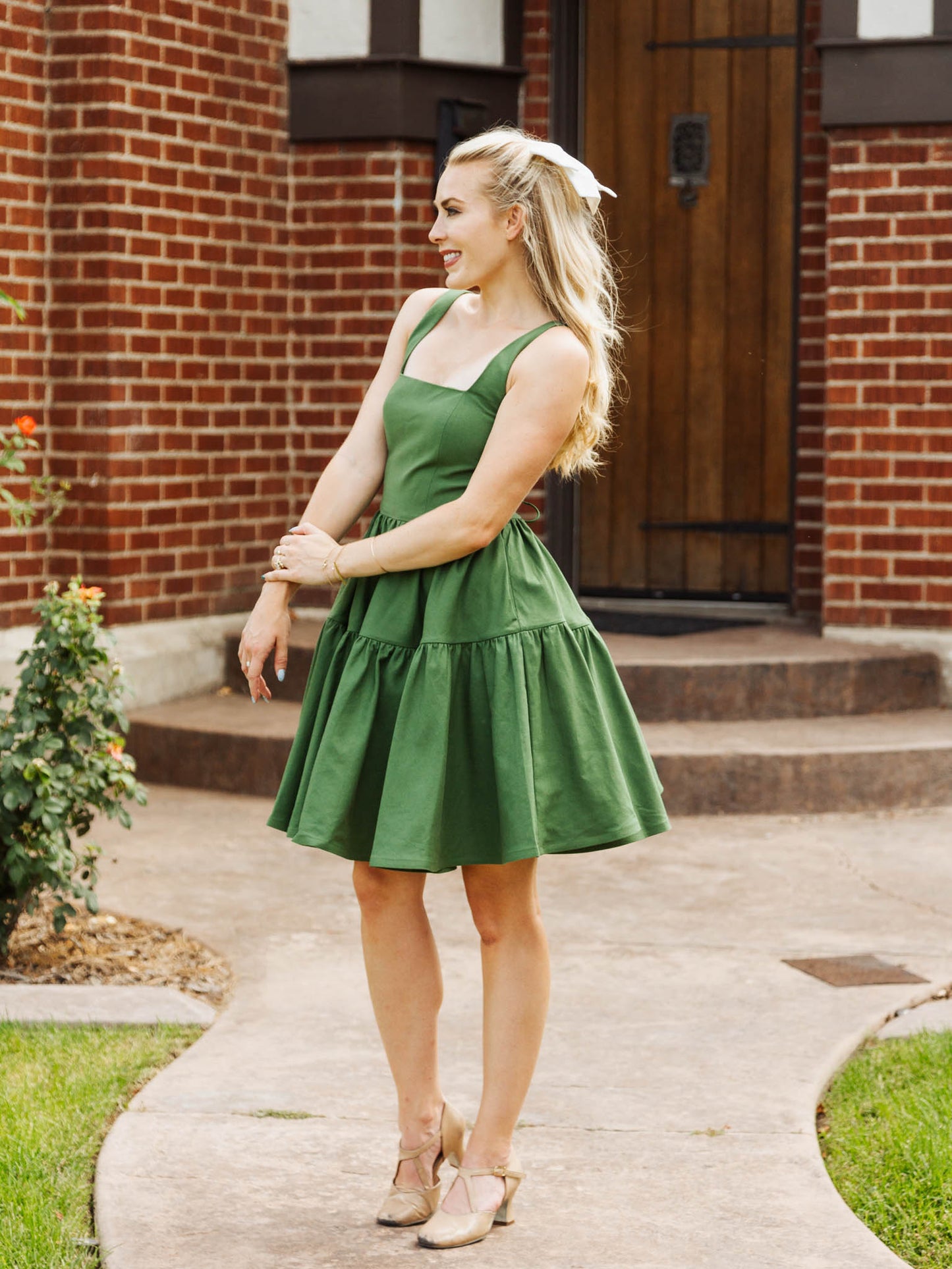 The Journey dress in Mansion Moss - IN STOCK NOW!