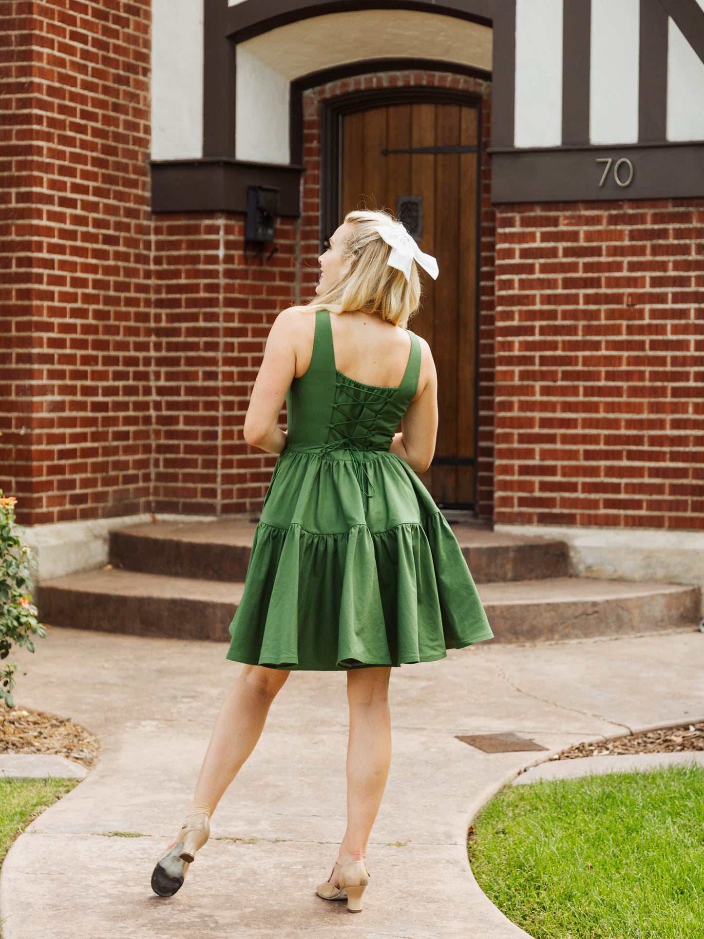 The Journey dress in Mansion Moss - IN STOCK NOW!