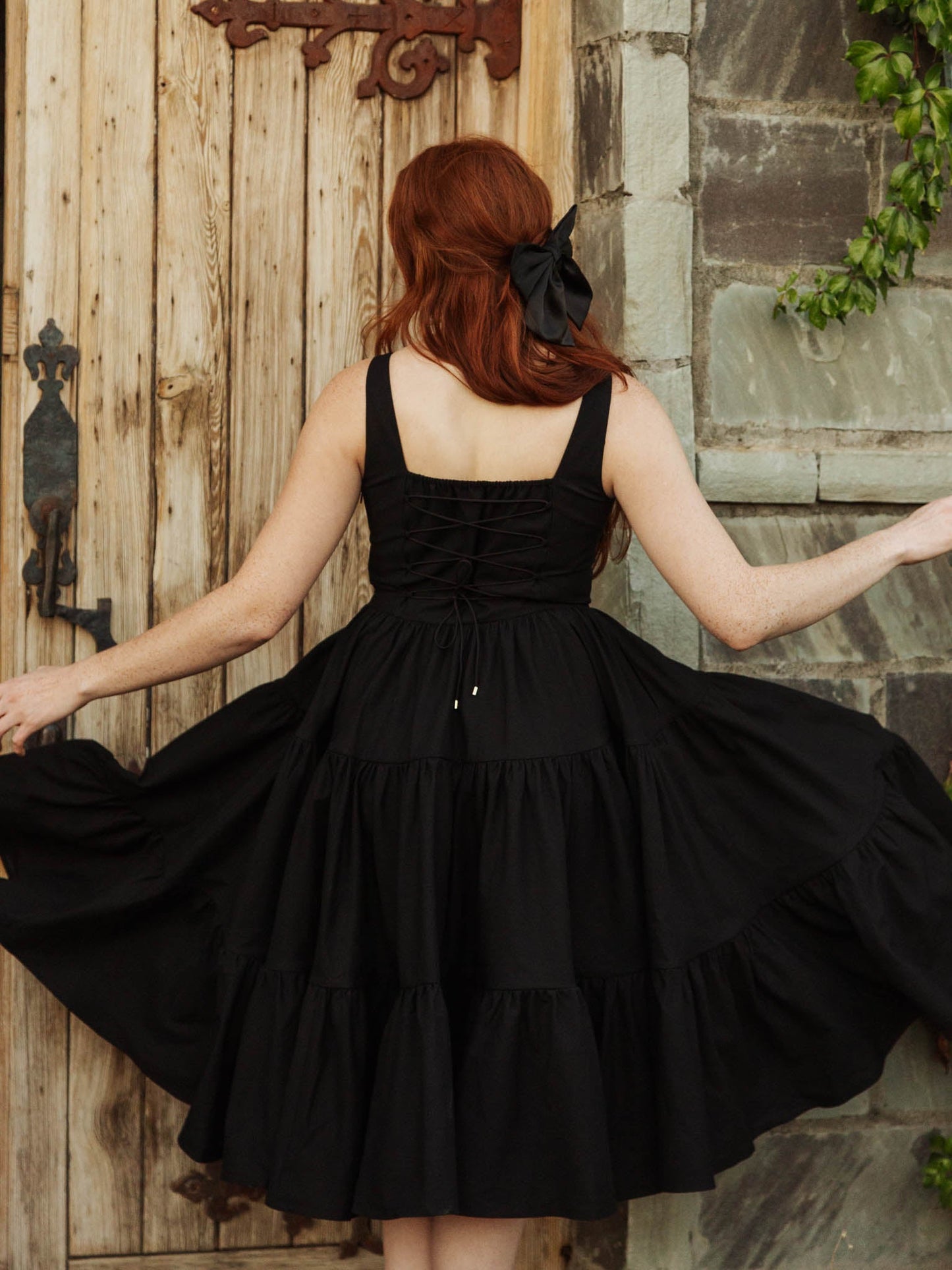 Madonna Midi Dress in Odile Black