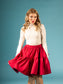 *IN STOCK* The Twirl Skirt in Wine Red