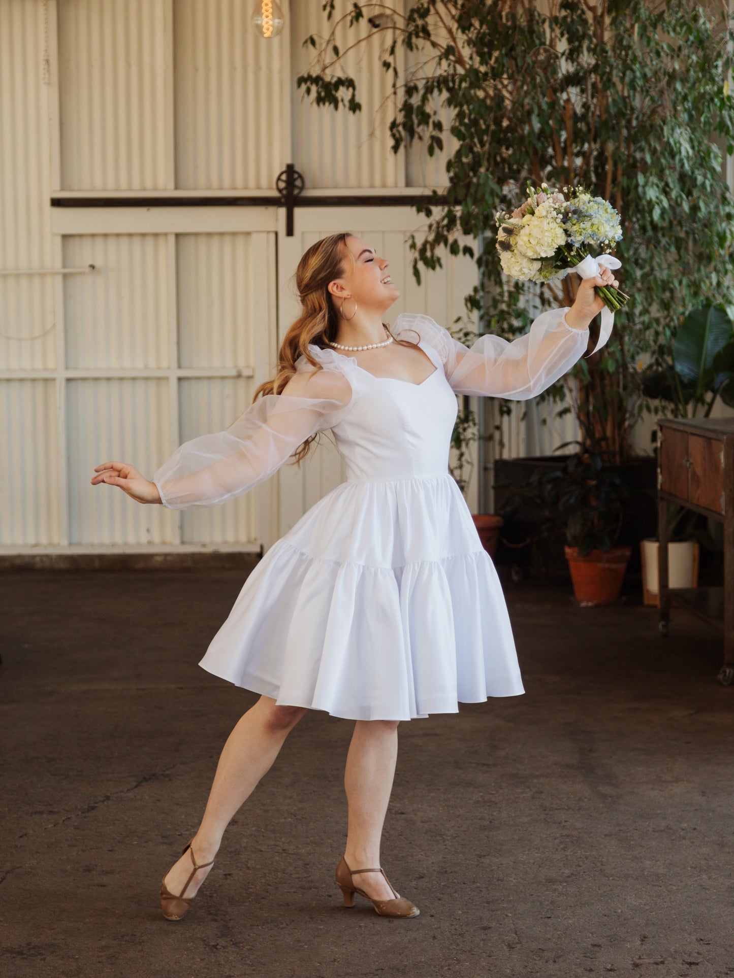 Lydia Dress in Bridal White