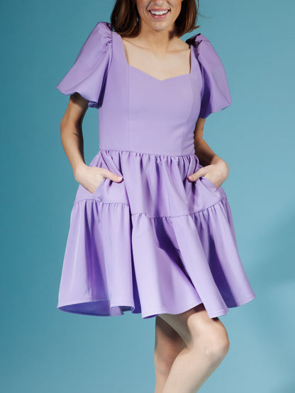 Princess Puff Dress in Palace Purple