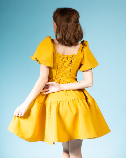 Princess Puff Dress in Golden Afternoon