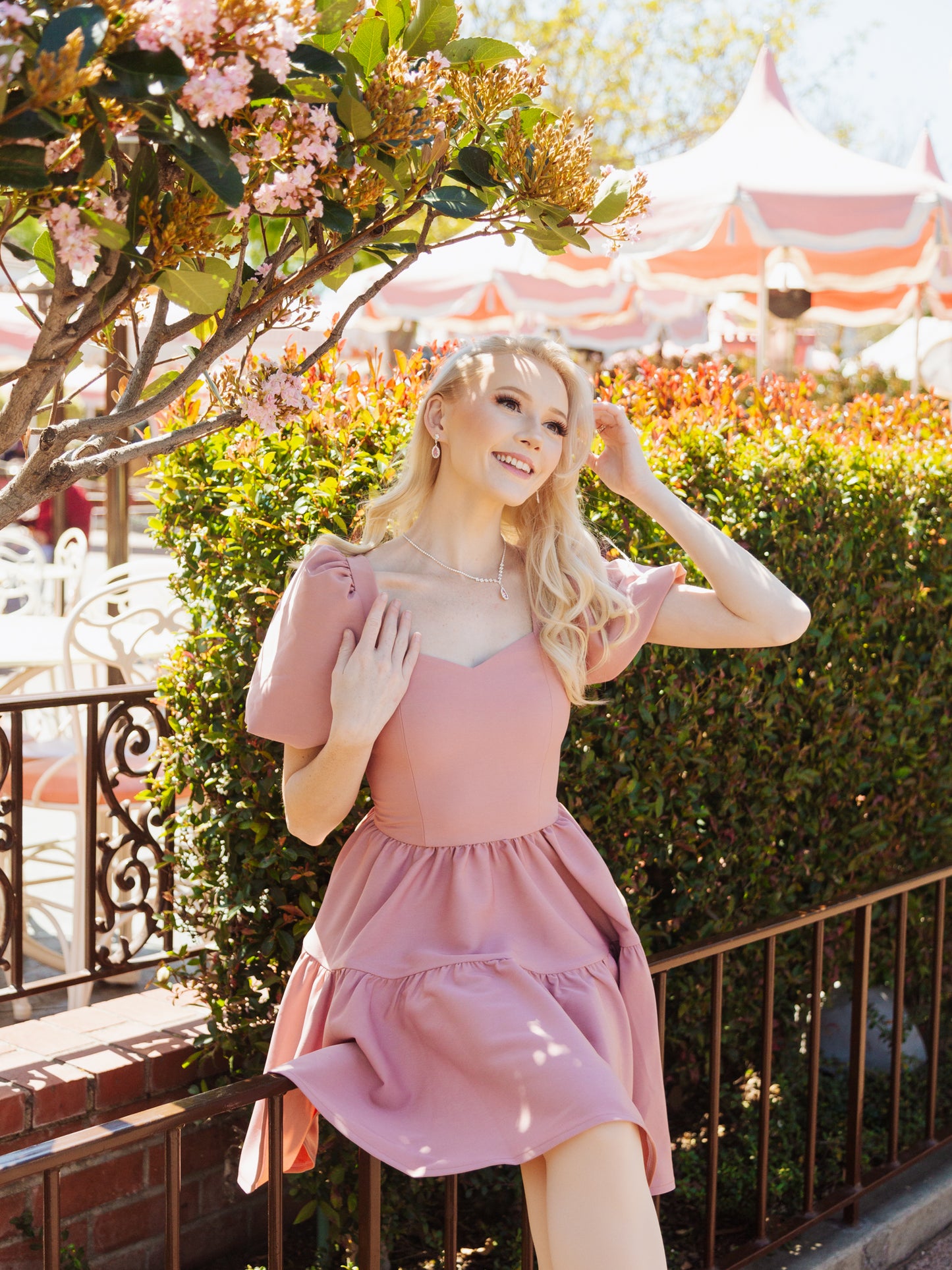 Princess Puff Dress in Rosie Pink