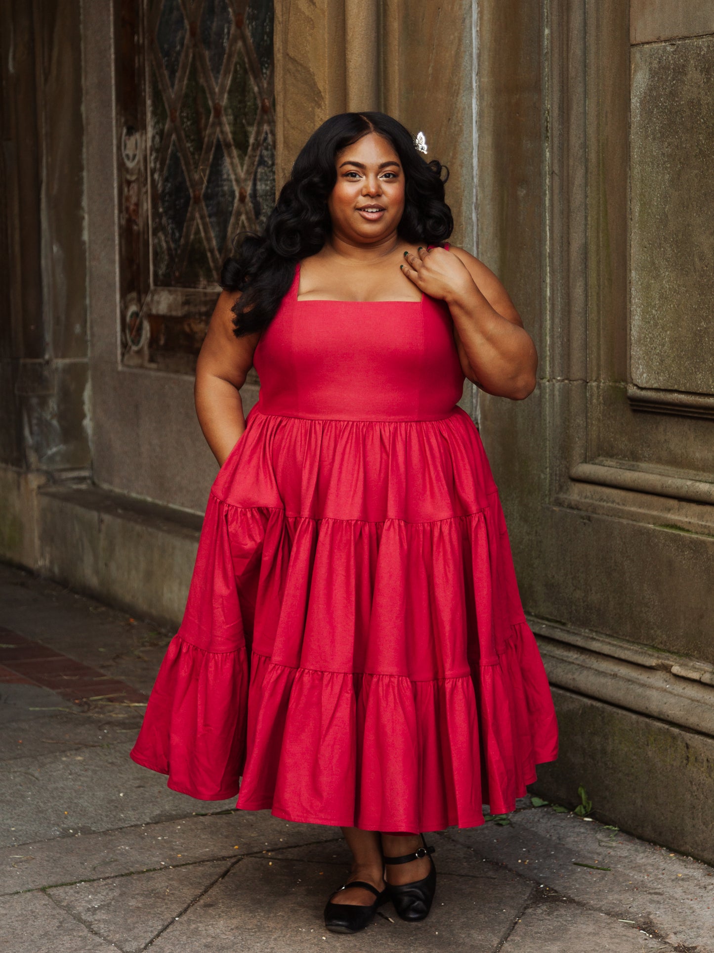 Madonna Midi Dress in Poppy | Whimsically Feminine Timeless Twirly-Worthy Dresses & Hair Bows | ChelseaReece.com Chelsea Reece Madonna Midi Dress in Poppy | Whimsically Feminine Timeless Twirly-Worthy Dresses & Hair Bows | ChelseaReece.com Chelsea Reece